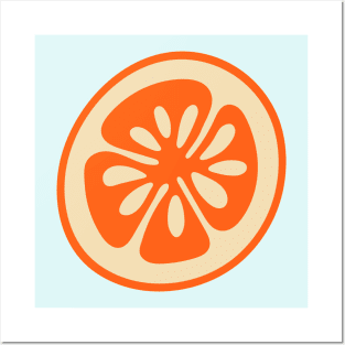 BIG ORANGE Tropical Citrus Summer Fruit Slice - UnBlink Studio by Jackie Tahara Posters and Art